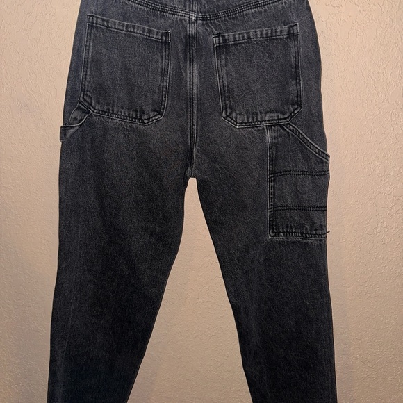 Juniors Cargo Straight Jeans Washed Black Size 5/27 High Waisted - Picture 4 of 7